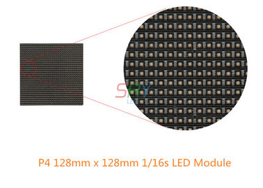 P4 модуль 1/16s дисплея СИД 128mm x 128mm крытый С черным СИД поставщик