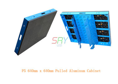 Крытый голубой цвет P5 вытянул пользу 640mm x 640mm алюминиевого шкафа СИД арендную поставщик